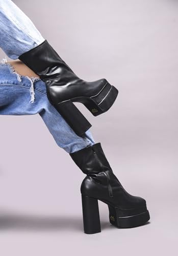 Image of SilverArrow Classy Trendy Comfortable ankel Length Block Heel Zipper Boots for Womens & Girls