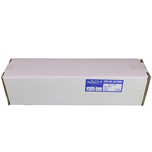 Alliance Wide Format Paper Rolls Cad Bond 30" Widths (4 Rolls, 30 In X 150 Ft | 2" Core) #TOP4
