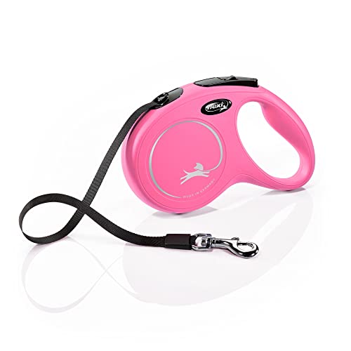 Croci Flexi New Classic, Guinzaglio per cani allungabile, Taglia M fino a 25 KG, Rosa
