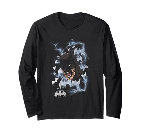 Batman Shouts Lightning Bats Maglia a Manica