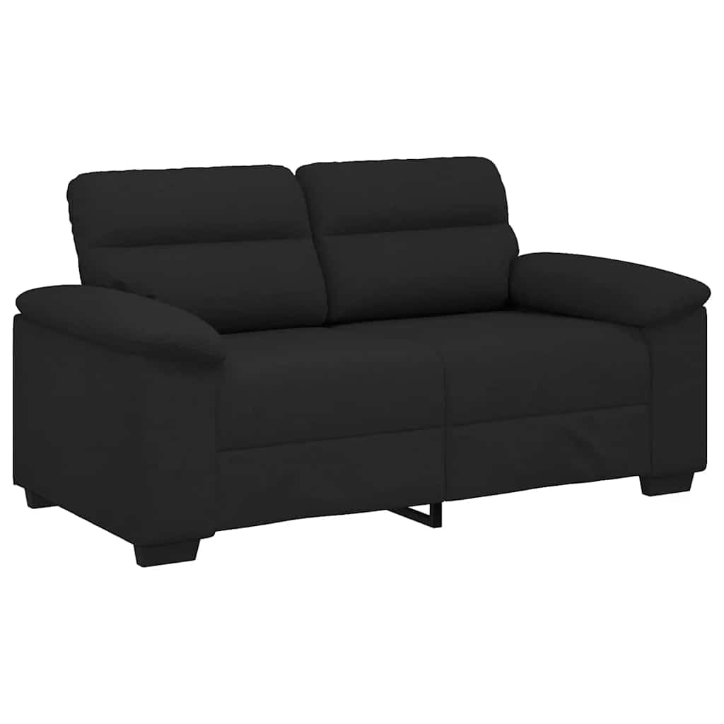 vidaXL Sofá 2 plazas Tela Negro 160x81x84 cm, sofá, sofá de Dos plazas, sofá de 2 plazas de Tela, sofá de 2 plazas, sofá de Tela, sofá de Dos plazas de Tela