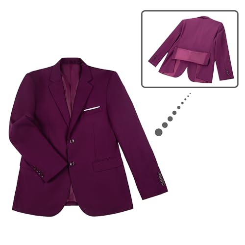 Image of Men's Slim Fit 3 Piece Suit Two Button Business Wedding Dress Tux Suit Set Jacket Vest Pants with Tie