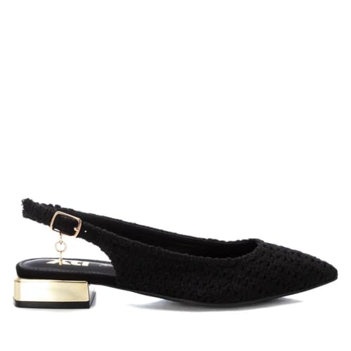 XTI - Bailarinas Mujer Negro - Calzado Cómodo y Versátil - Moda Casual - Modelo 14406602 (Talla 37)