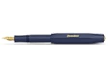 Kaweco CLASSIC SPORT Fountain Pen Navy Blue with 23 Carat Gold-Plated Steel Nib and Iridium Tip for Ink Cartridges I Sport Fountain Pen 13 cm I Nib: F (Fine)