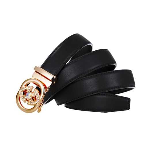 Leather Ratchet Belts for Women Dresses Jeans Women Automatic Buckle Belt,Ladies Dress Belt2