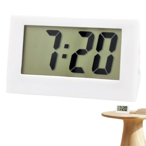 Gerhua Small Digital Travel Clock,Digital Clock Battery Powered Only,Small Digita/l Cl/ock,Led Digita/l Electronic Cl/ock,Travel Alarm Clo/ck,Bedside Clo/cks,Cloc/ks for Bedrooms,Desk Cloc/k(white)