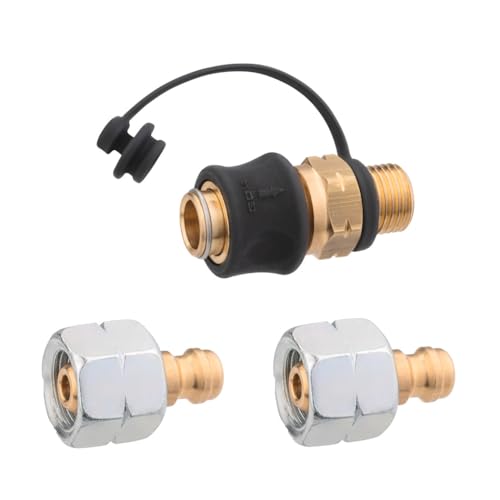 GOK Steckkupplung SET: SKU-QR PS5bar G1/4 LH-KN x SKU und 2x STN x G1/4 LH-UEM Hochwertiges Zubehör für präzise Gasversorgung!