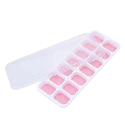 Molde para cubos de hielo con tapa rosa miniatura 2