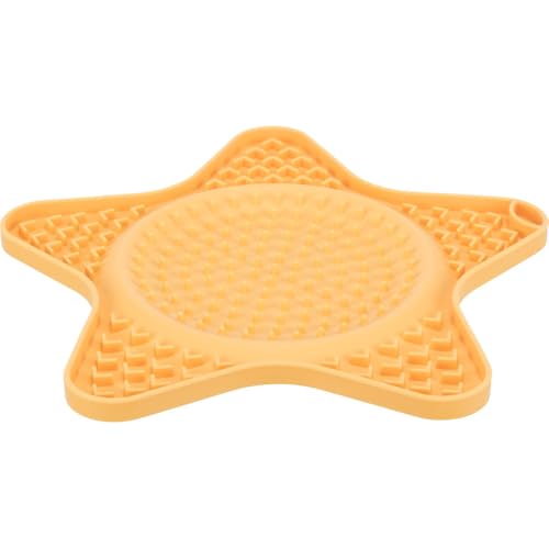 TRIXIE - Lick'n'Snack Tischdecke für Haustiere, Silikon, 23,5 cm, Gelb, rutschfest, spülmaschinenfest und gefriergeeignet