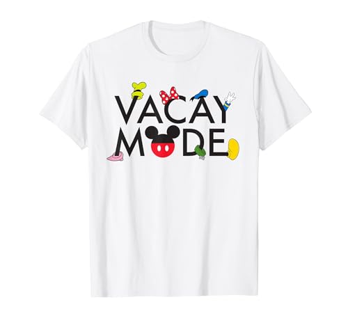 Disney Characters Vacay Mode T-Shirt T-Shirt, Men, White, 4X-Large