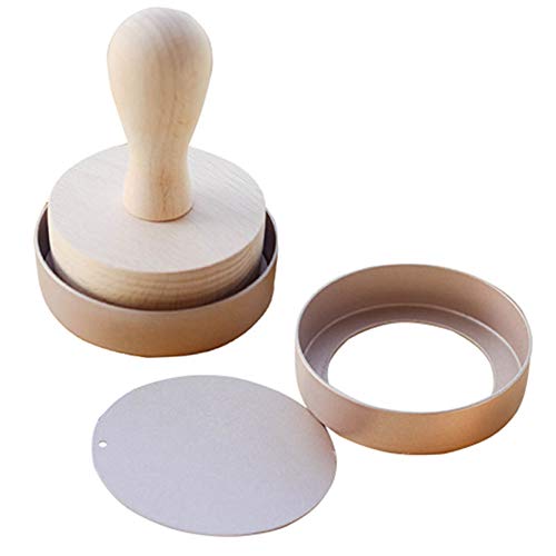 lasenersm 1 Set Egg Tart Tool Tart Press Tool Wooden Tart Tamper Wooden Pastry Pusher Wooden Pastry Egg Tart Pusher Mini Pie Dessert Metal Pan Mold Dough Pastry Wooden Tamper Pusher - Thumbnail 5