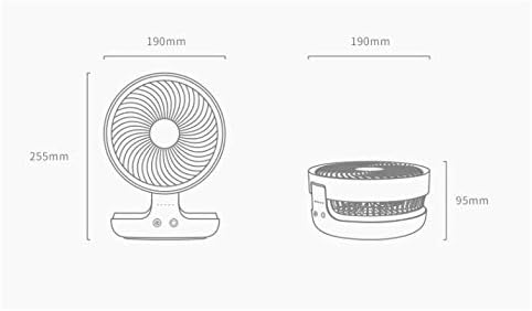 Air Circulating Fan Air-conditioning Partner Swing Desktop Rechargeable with Night Light(D)