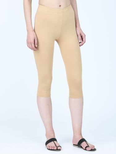 Image of Robinbosky Premium Stretchable Cotton Capri Legging for Women | Suitable for Formal wear & Casual wear | High-End Elastic Makes. The Leggings Squat Proof and Durable for Travel, Yoga, & Workout.