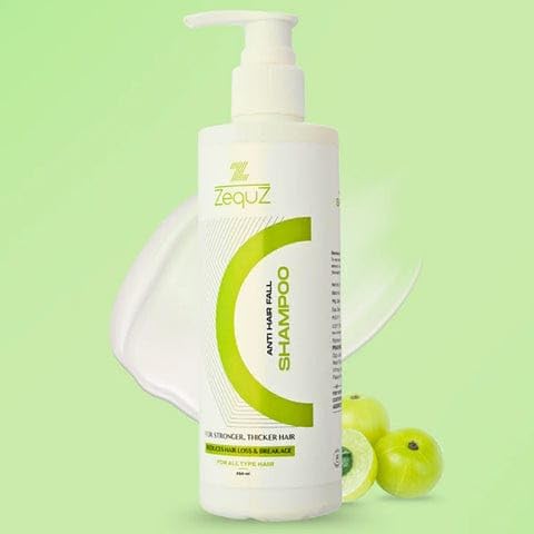 Z.eq..uZ Anti Hair Fall Shampoo, Reduces Hair Loss and Breakage, for Stronger Thicker Hair, All Hair Types
