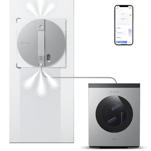 Image of ECOVACS WINBOT W3 Omni Robot Window Cleaner with Auto-Clean & Multi-Functional Station, Win-SLAM 5.0 Smart Navigation, Intelligent Cleaning with Triple Spray System, 12-Level Protection