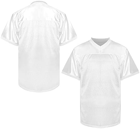 MESOSPERO Men’s Blank Football Jersey Mesh Plain