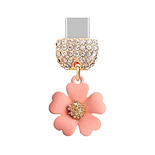 Bijou de téléphone USB C fleur rose pour sublimer votre Samsung au quotidien