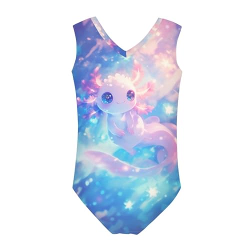 Image of Girls Cartoon Pattern One-Piece Swimsuits Sport Racer Swimwear Beach Bathing Suit, Size 5-14