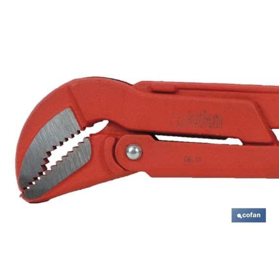 Llave sueca 45° de apertura ajustable para tubos
