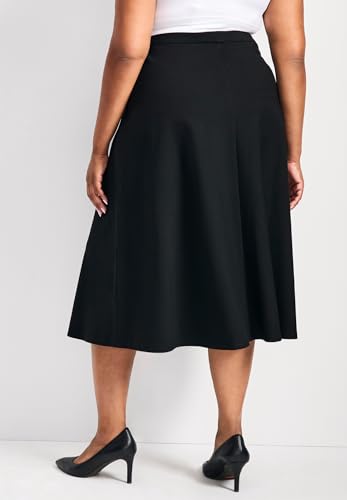 Women's Plus Size Jada Ponte Swing Skirt2