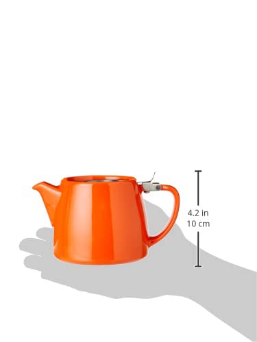 Image of Forlife Stump Teapot 530 mL, 18 Oz, Carrot, Ceramic