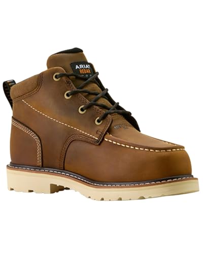 ARIAT Women's Rebar Lift Chukka MetGuard Composite Toe Work Boot, Distressed Brown, 9.5