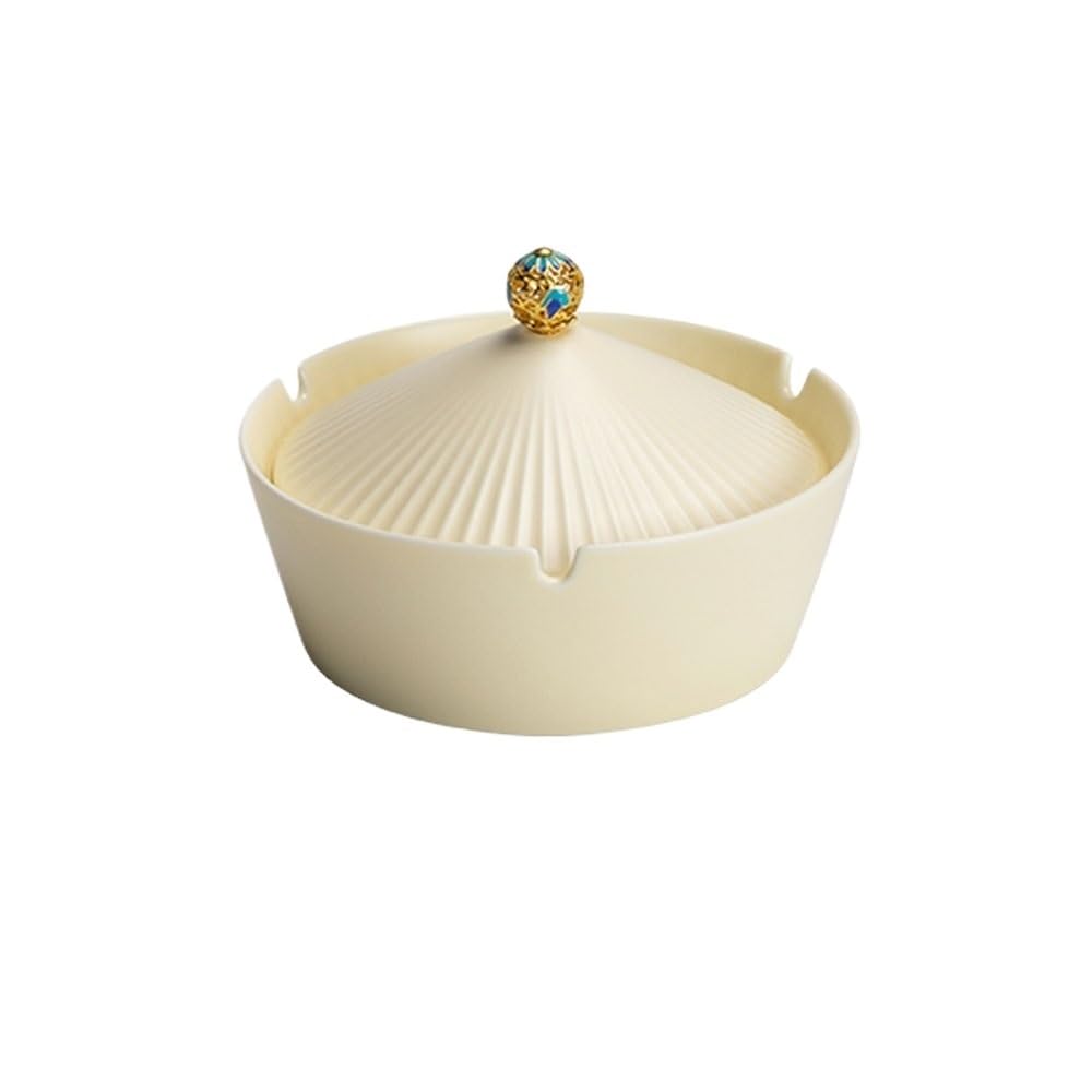 Indoor Decorative Hat Shape Ceramic Ashtray Tabletop With Lids for Decorative, Indoor and outdoor Ash Tray for Home Office Decoration for Desktop