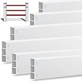 Yaocom 6 Pcs 36 Feet 1.5 'x 5.5' Ranch Vinyl Fence Rail 6 ft White PVC Fence Parts for Ranch Yard Warehouse