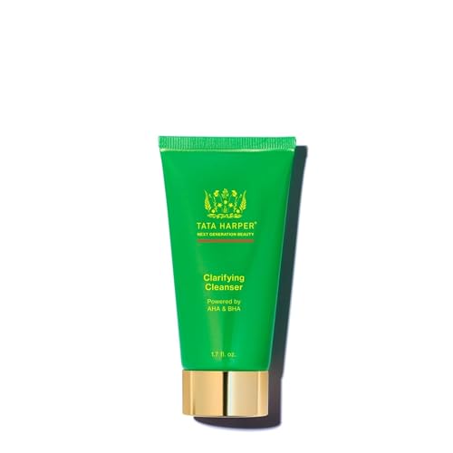 Tata Harper Clarifying Cleanser, Foaming Gel Cleanser for Blemish-Prone Skin, Sulfate-Free, Oily Skin Face Wash, Natural Skincare, 50ml