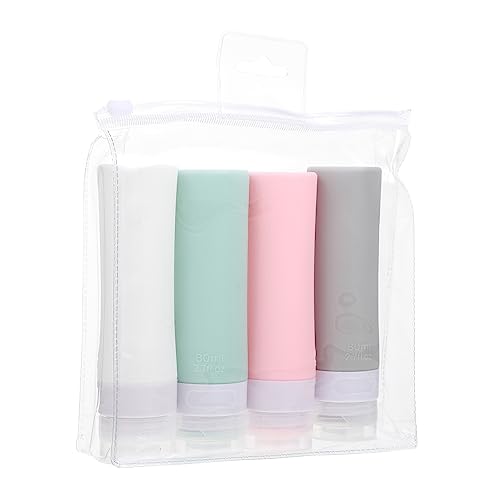 ERINGOGO 1Juego Botellas de Champú Portátiles de Silicona Dispensadores de Loción de Viaje para Cosméticos y Cuidado