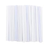 Sewroro 14cm Beutelclips aus Bruchfestem Kunststoff Verschlussstreifen für Kaffeetüten und Lebensmittelbeutel Weiß 100 Stück Feuchtigkeitsbeständig für Küche und Büro