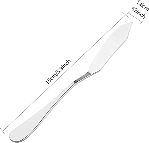 Kinmingzhu GT-88 8Pcs Stainless Steel Butter Knife, Cheese/Butter Spreaders, Breakfast Spreads Knives,Cheese And Condiments thumb #1