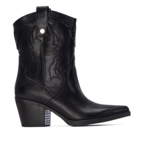 XTI - Botas Camperas Mujer Negro - Calzado Cómodo y Versátil - Moda casual - Modelo 14471801 (Talla 38)
