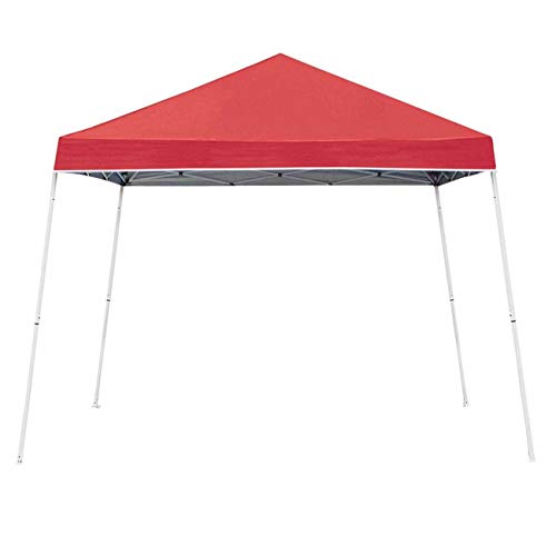 Z-Shade 10' x 10' Angled Leg Instant Shade Canopy Tent Portable Shelter, Red