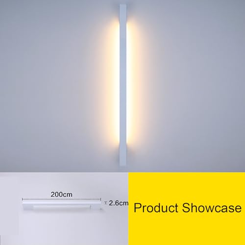 Aplique de pared rectangular LED de 60cm en aluminio y acrílico con luz neutra para pasillos 6