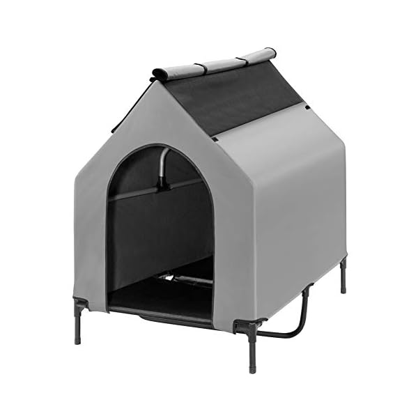 Zooba 2 in 1 Elevated Extra Large Dog House, Weatherproof 600D PVC Dog House with Strong Beam