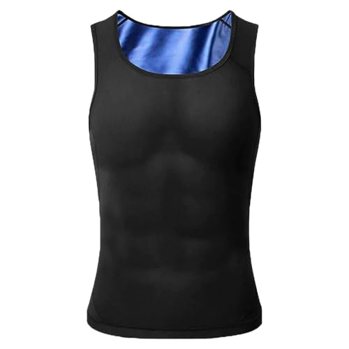 Generico Chaleco de sauna | Camiseta deportiva Sauna Camiseta de tirantes Entrenador Cintura - Traje de sauna de secado rápido para hombre Forma del cuerpo Soporte para la espalda Postura correcta