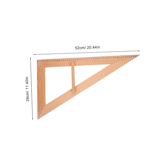 Regla Triangular de Madera Veemoon Escala Clara de Alta Densidad 3