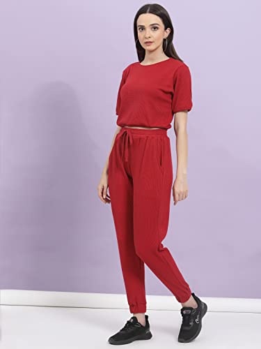 Image of Rigo Printed Waffle Knit Tie & Dye Top and Shorts Co-ord Set for Women | Half Sleeves & Sleeveless Co-ords Set for Women | Stylish Dresses for Women | Night Wear, Beach Wear, Vacation Wear Outfit