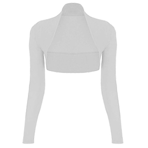 Torera para mujer manga larga en color blanco talla M/L