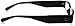 Foster Grant Liberty Reading Glasses, Black/Transparent, 50 mm
