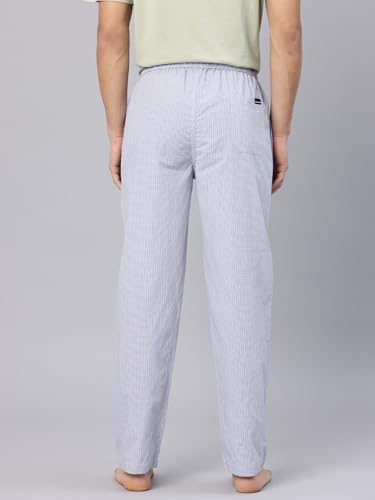 Image of Majestic Man Men's Pure Cotton Small Checks Lounge Pyjama | Comfort Fit | 3 Pockets | Front Zip Closure