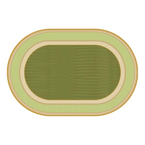Tapete Oval Rayas Verde 121x183 cm Kaplan Early Learning miniatura 1