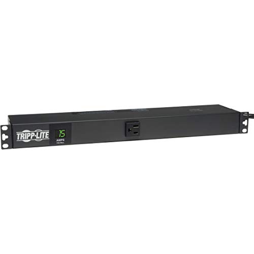 Tripp Lite Metered PDU, 15A, 13 Outlets (5-15R), 120V, 5-15P, 100-127V Input, 15 ft. Cord, 1U Rack-Mount...