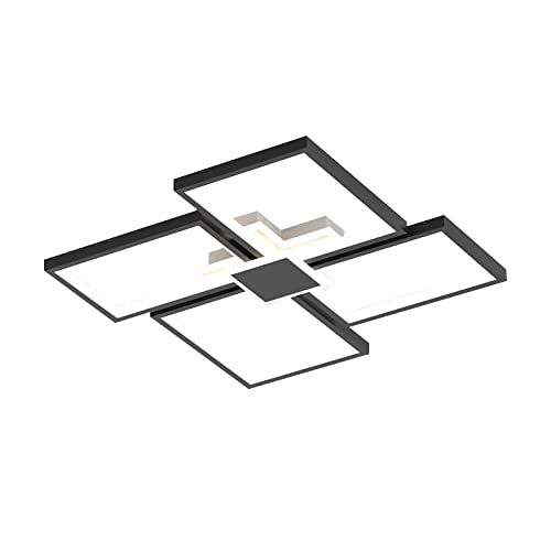 Plafonnier géométrique carré dimmable pour chambre et salon
