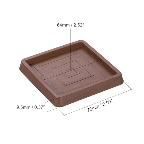 uxcell Chair Leg Floor Protectors, 4Pcs 2.5", Rubber Square Non-Slip Furniture Pads - Image 2