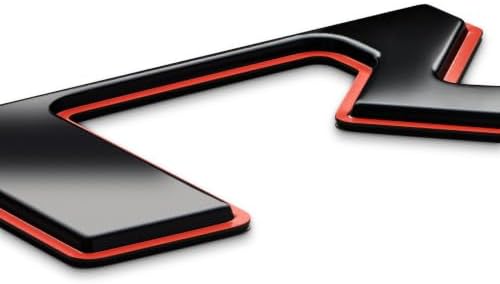 EyeCatcher PRO Series Tailgate Letter Inserts Compatible with 2022-2026 Frontier Accessories (PRO Piano Black and Red) - 1