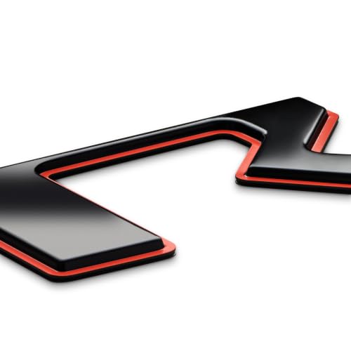 EyeCatcher PRO Series Tailgate Letter Inserts Compatible with 2022-2026 Frontier Accessories (PRO Piano Black and Red)