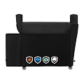 EZ-DONGTENG Heavy-Duty 600D Grill Cover fit for Recteq DualFire 1200 Wood Pellet Grill & Rec Tec DualFire RT-1200, Waterproof, UV and Fade Resistant