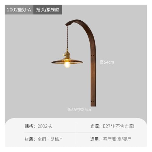 Aplique retro de madera de nogal para iluminar y decorar baños y dormitorios elegantes 2
